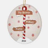 3カパーソナライズされたスタブルシンボルや象徴付き北極 セラミックオーナメント (左)