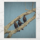 3カラスのワインラベル ワインラベル (シングルラベル)