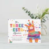 3カラフル – エスタメキシカンフィエスタ誕生日 招待状 (スタンド正面)