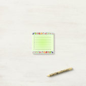 3カラフル" x 3" ポストイット (デスク上)