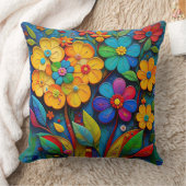 3カラフルDお洒落切花 クッション (ブランケット)