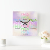 3カラフルG (グラマ素晴らしラス)壁時計 スクエア壁時計 (ホーム)