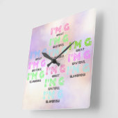 3カラフルG (グラマ素晴らしラス)壁時計 スクエア壁時計 (傾斜)