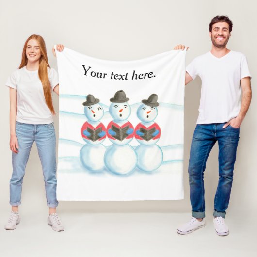 3カロリング雪だるま歌、クリスマスブランケット フリースブランケット (インサイチュ)