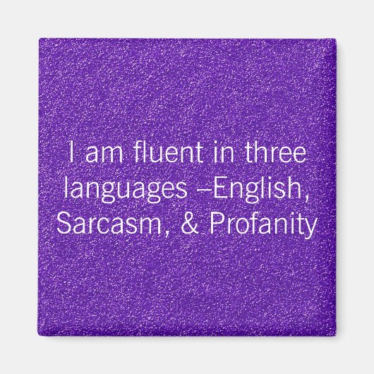 3カ国語に堪能である マグネット (正面)