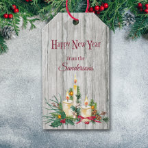 3キャンドルクリスマスブーケon Wood