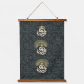 3キャンドルライトタペストリー織りモチーフのセット 吊り下げ型タペストリー (正面2)