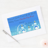 3キャンドル自家製ギフトホリデーラベル スクエアシール (封筒)