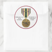 3キャンペーンスターペルシャ湾戦争退役軍人 ラウンドシール (バッグ)