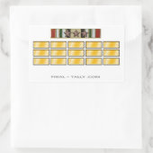 3キャンペーンスター付きイラク15ヶ月シール 長方形シール (バッグ)