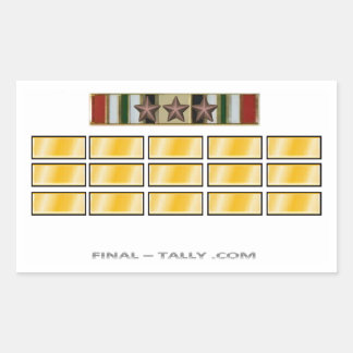 3キャンペーンスター付きイラク15ヶ月シール 長方形シール