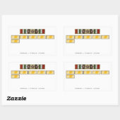 3キャンペーンスター付きイラク6ヶ月ステッカー 長方形シール (シート)