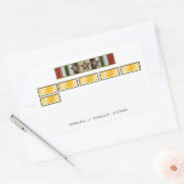 3キャンペーンスター付きイラク6ヶ月ステッカー 長方形シール (封筒)