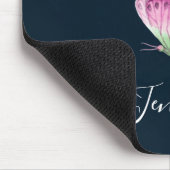 3キュートパステルカラフルウォーターカラー蝶 マウスパッド (コーナー)