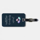 3キュートパステルカラフルウォーターカラー蝶 ラゲッジタグ (裏面横)