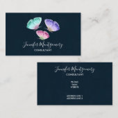 3キュートパステルカラフルウォーターカラー蝶 名刺 (正面/裏面)