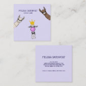 3キュートラマ顔イラストレーション スクエア名刺 (正面/裏面)