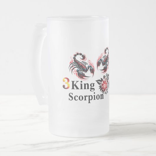 3キングスポルピオンビールグラス フロストグラスビールジョッキ (正面左)