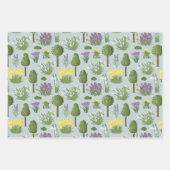 3ギフトラップのトピアリーガーデンセット ラッピングペーパーシート (正面)