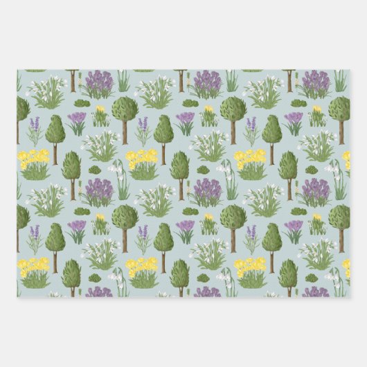 3ギフトラップのトピアリーガーデンセット ラッピングペーパーシート (正面)