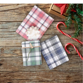 3クラシックのストライプクリスマスのラッピングシートセット ラッピングペーパーシート