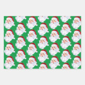 3クリスマかわいらしスサンタツリーキャンドル ラッピングペーパーシート (正面2)