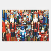 3クリスマスくるみ割りカラフルおわくるみ割り ラッピングペーパーシート (正面)