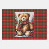 3クリスマスにビッグ・テディ・ベア ラッピングペーパーシート (正面)