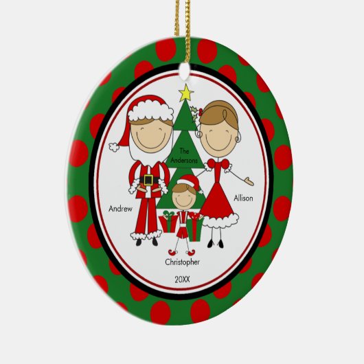 3クリスマスのオーナメントのかわいい棒の姿の系列 セラミックオーナメント (右)