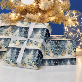 3クリスマスバニー ラッピングペーパー
