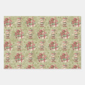 3クリスマス小妖精や小人かわいらしプレゼント ラッピングペーパーシート (正面2)