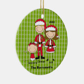 3クリスマス装飾品の家族 セラミックオーナメント (右)
