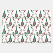 3クリスマス違うの冬のパターン ラッピングペーパーシート (正面)