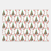 3クリスマス違うの冬のパターン ラッピングペーパーシート (正面)
