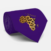 3クールD Leopard Fur Map of AFRICAネクタイ ネクタイ (ロール)