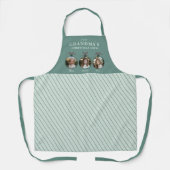 3グランドキッズ写真おばあちゃんクリスマス エプロン (正面)