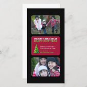 3グリッドクリスマス/年末年始のフォトカード シーズンカード (正面/裏面)