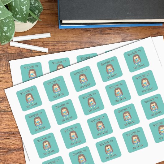 3グレードHedgehogスタンプへようこそ スクエアシール