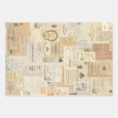 3コラージュEphemeraシート ラッピングペーパーシート (正面3)