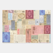 3コラージュEphemeraシート ラッピングペーパーシート (正面)