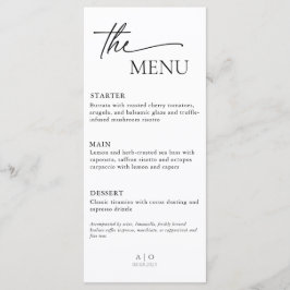 3コースディナー結婚のメニュー用カード メニュー