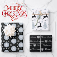 3コーディネート白黒クリスマススノーフレーク