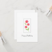 3コーラルピンクウォーターデイジー カード (正面/裏面インサイチュ)