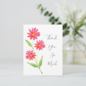 3コーラルピンクウォーターデイジー サンキューカード (スタンド正面)