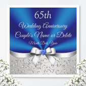 3サイズの65周年記念ナプキンス、ブルーサファイア スタンダードカクテルナプキン