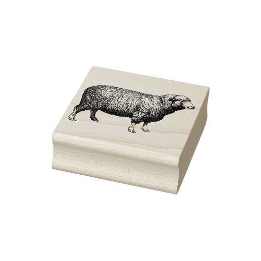 3サイズゴムスタンプビンテージイメージ羊 ラバースタンプ (スタンプ)