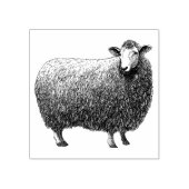 3サイズゴムスタンプビンテージイメージ羊 ラバースタンプ (インプリント)