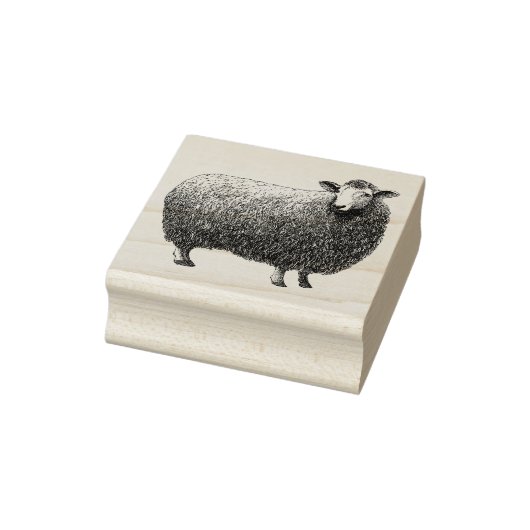 3サイズゴムスタンプビンテージイメージ羊 ラバースタンプ (スタンプ)