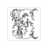 3サイズゴムスタンプモノグラムイニシャルレターE ラバースタンプ (インプリント)