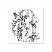 3サイズゴムスタンプモノグラムイニシャルレターQ ラバースタンプ (インプリント)